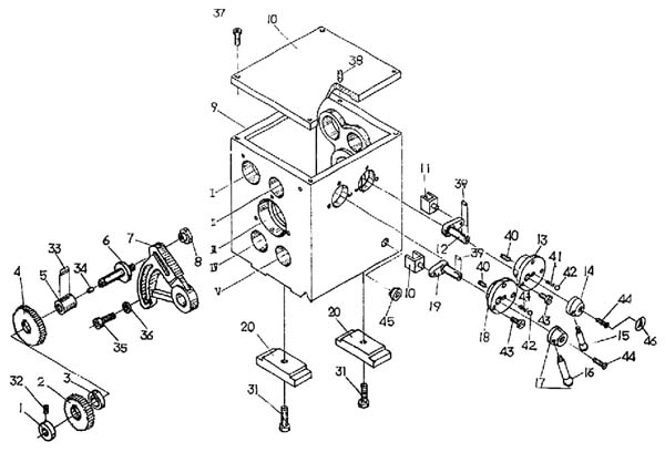 Креслення корпусу шпиндельної бабки токарного верстата SPA-500 SPA-500 Креслення корпусу шпиндельної бабки токарного верстата